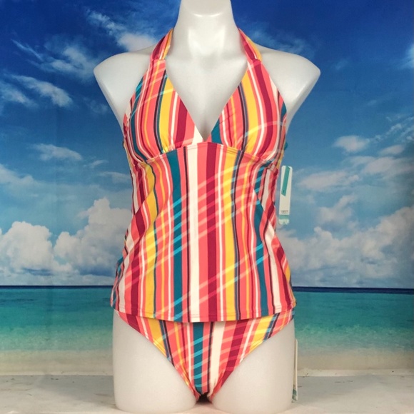 SUNSETS CALIFORNIA Swimsuit 2pc Halterkini Size S - Picture 1 of 3
